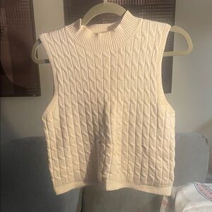 Francesca's Collections Cream Knit Sweater